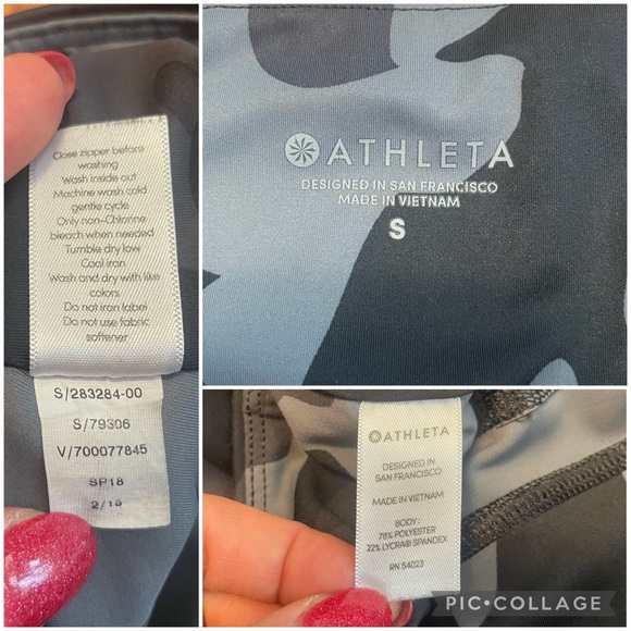 Athleta Camo Contender 7/8 Tights Pants size S - Picture 13 of 16